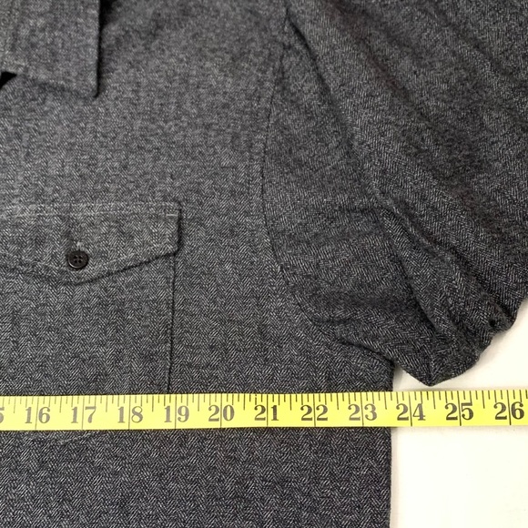 Men’s charcoal grey L/S button front shirt- XXL - Picture 4 of 8